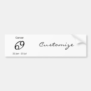 Cancer 69 Zodiac Sign Thunder_Cove Bumper Sticker