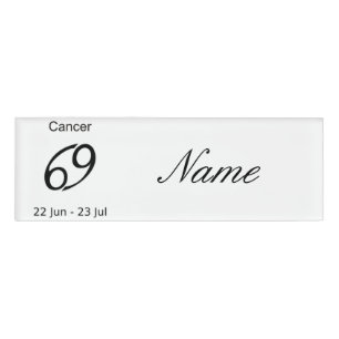 Cancer 69 Zodiac Sign Thunder_Cove Name Tag