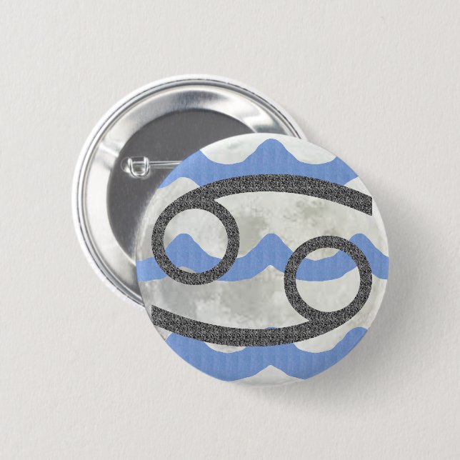 Cancer 6 Cm Round Badge (Front & Back)