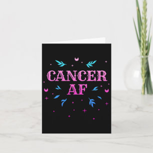 Cancer Af Pink Cancer Zodiac Sign Horoscope Birthd Card