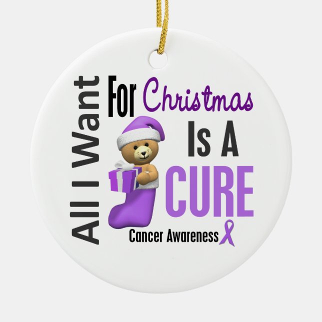 Cancer All I Want For Christmas Ornaments (Front)