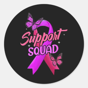 Cancer And Domestic Violence Awareness Butterfly Classic Round Sticker