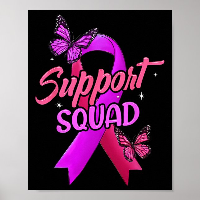 Cancer And Domestic Violence Awareness Butterfly  Poster (Front)