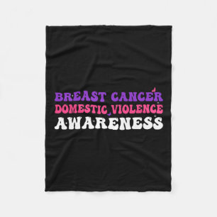 Cancer And Domestic Violence Awareness Month Suppo Fleece Blanket