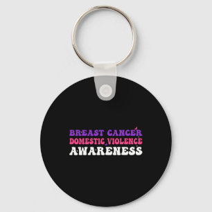 Cancer And Domestic Violence Awareness Month Suppo Key Ring