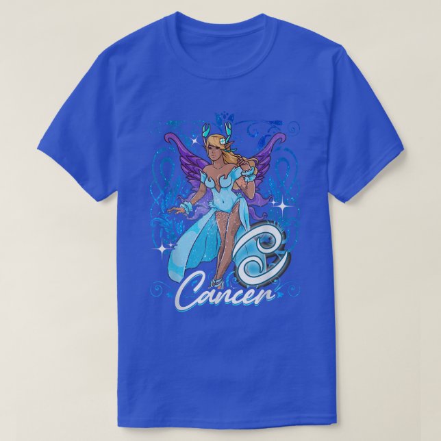 Cancer Anime Birthday Fairy Fairies Cancer Black G T-Shirt (Design Front)