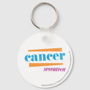 Cancer Aqua Key Ring