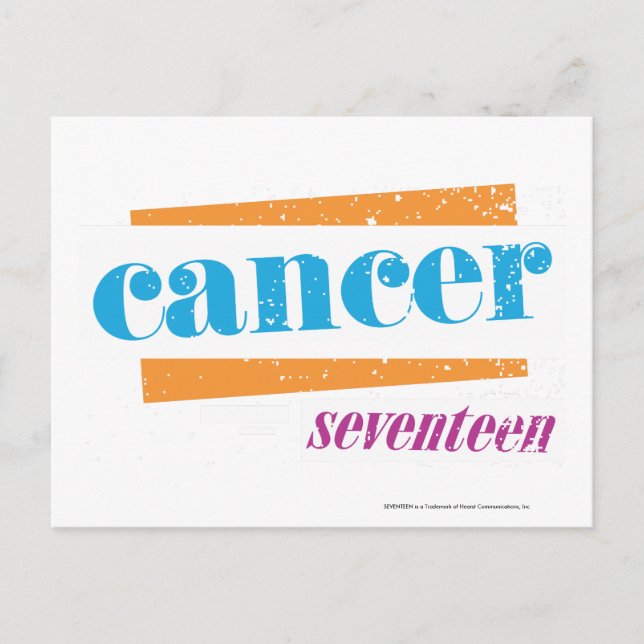 Cancer Aqua Postcard (Front)