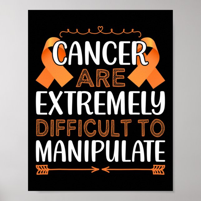Cancer Are Extremely Difficult To Manupulate World Poster (Front)