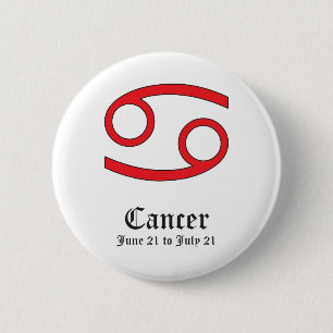 CANCER ASTROLOGIC SIGN, SYMBOL ZODIAC 6 CM ROUND BADGE