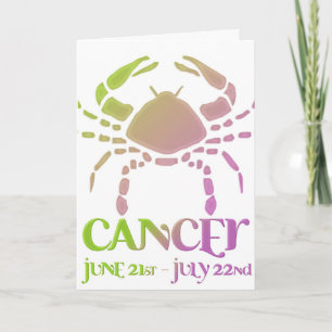 Cancer Astrology Birthday Card design 1