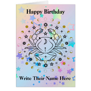 Cancer Astrology Birthday Card June 21-July 22