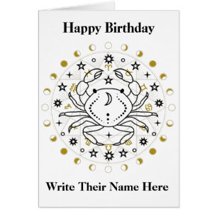Cancer Astrology Birthday Card June 21-July 22