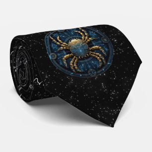 Cancer Astrology Zodiac Neck Tie