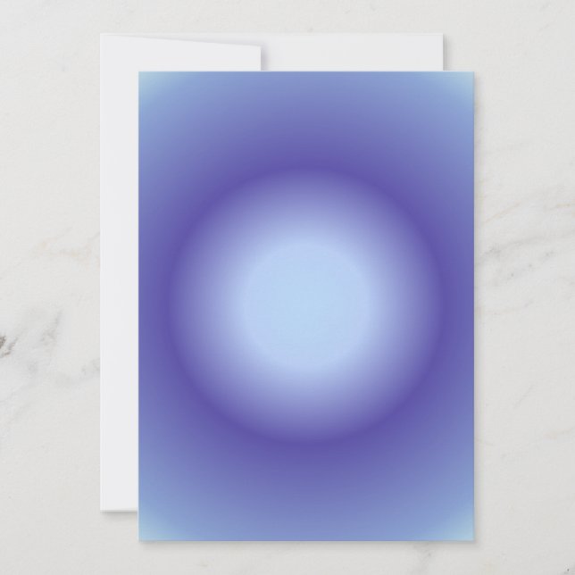 Cancer Aura, Cancer Zodiac, Blue Aura Gradient Holiday Card (Front)