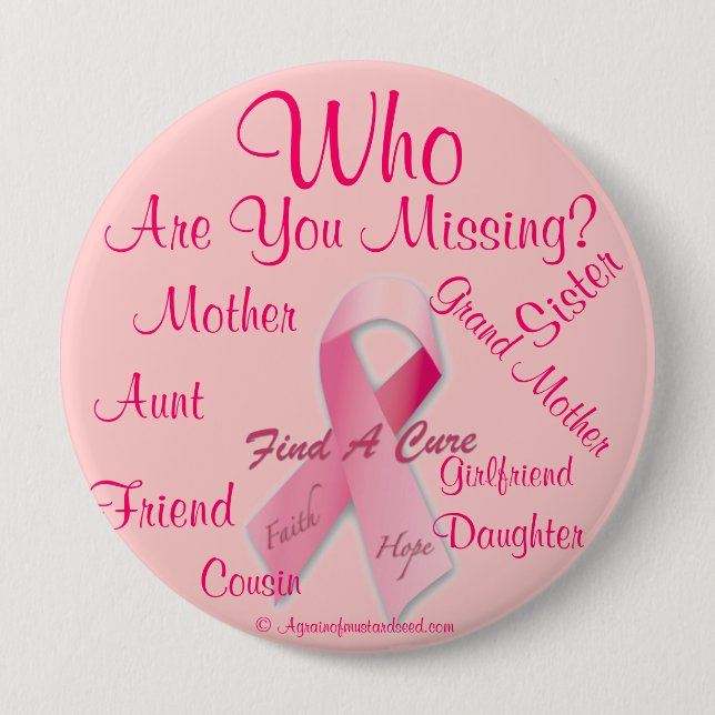 Cancer Awareness 10 Cm Round Badge (Front)