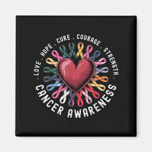 Cancer Awareness All Cancer Matter Colorful Magnet