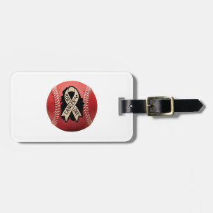 Cancer Awareness Baseball Luggage Tag