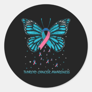 Cancer Awareness Butterfly Classic Round Sticker