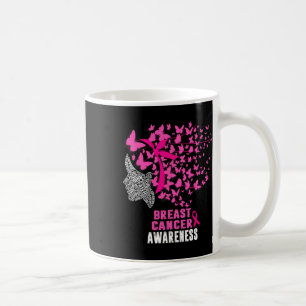 Cancer Awareness Butterfly Pink Ribbon Support Wom Coffee Mug