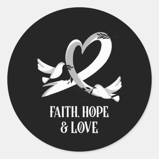 Cancer Awareness Cancer Awareness Month World Canc Classic Round Sticker (Front)