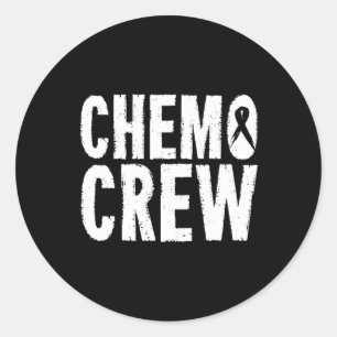 Cancer Awareness Chemo Crew Survivor Gift Classic Round Sticker