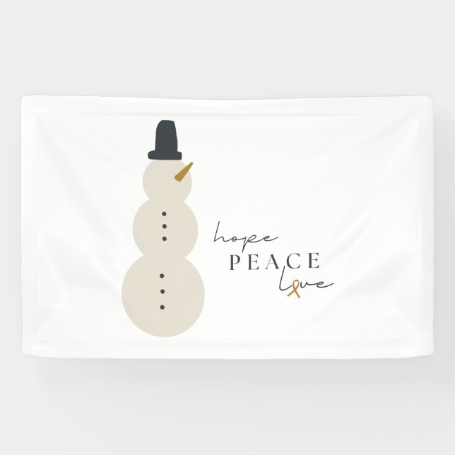 cancer awareness Christmas Holiday Banner (Horizontal)