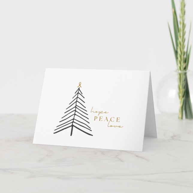 cancer awareness. Christmas Holiday Greeting Cards (Front)