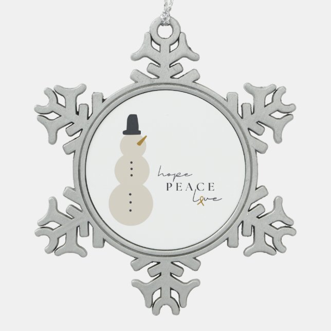 cancer awareness Christmas Holiday Metal Ornament (Front)