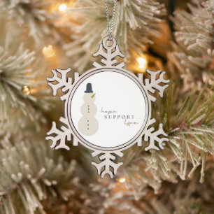 cancer awareness. Christmas Holiday Ornament
