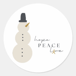 cancer awareness Christmas Holiday Stickers