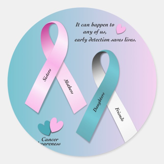 Cancer Awareness Classic Round Sticker (Front)