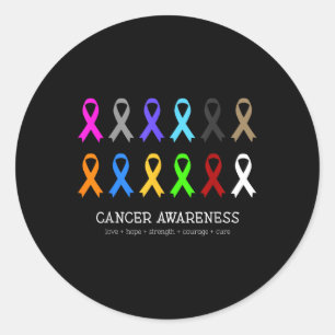 Cancer Awareness Clothing - Fight Cancer Ribbon  Classic Round Sticker
