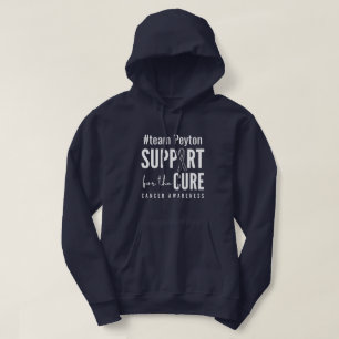 cancer awareness custom name Pullover Hoodie