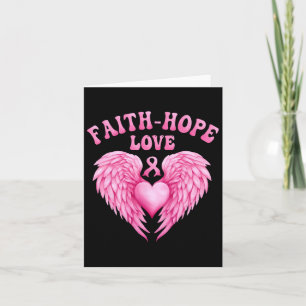 Cancer Awareness Faith-hope Ribbon Fight Heart Win Card