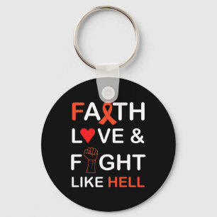 Cancer Awareness Faith Love Fight  Key Ring