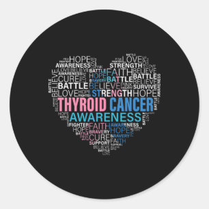 Cancer Awareness Fight Hope Support Strong Warrior Classic Round Sticker