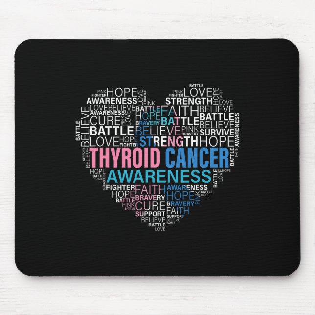 Cancer Awareness Fight Hope Support Strong Warrior Mouse Pad (Front)