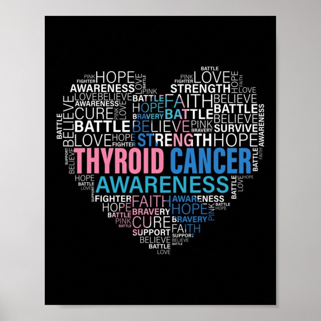 Cancer Awareness Fight Hope Support Strong Warrior Poster (Front)