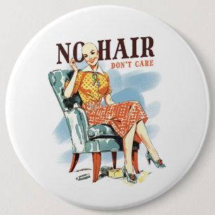 Cancer Awareness for Bald Women Warriors 6 Cm Round Badge