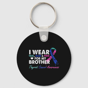 Cancer Awareness For My Brother Costume Ribbon Key Ring
