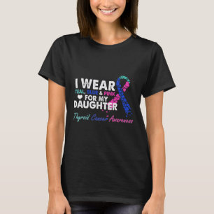 Cancer Awareness For My Daughter Costume Ribbon  T-Shirt