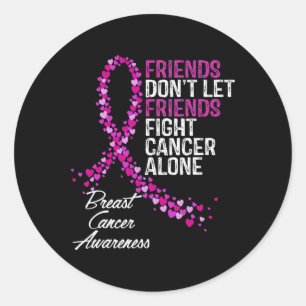 Cancer Awareness Friends Fighter Support  Classic Round Sticker