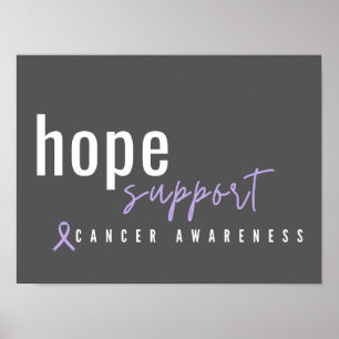 cancer awareness. hope. support Poster & Prints