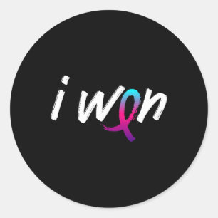 Cancer Awareness - I Won Survivor Fighter Classic Round Sticker