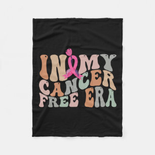 Cancer Awareness In My Cancer Free Era Groovy Warr Fleece Blanket
