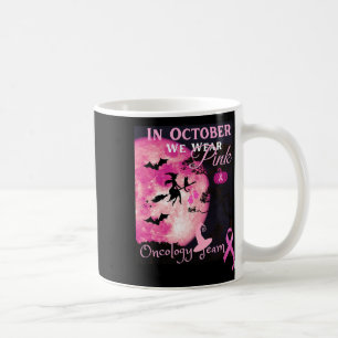 Cancer Awareness. In October We Wear Pink. Hallowe Coffee Mug