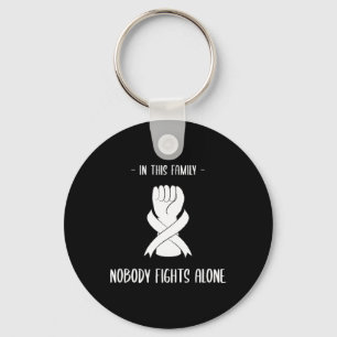Cancer awareness in this family nobody fight alone key ring