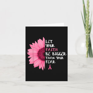 Cancer Awareness Month Flower Pink Ribbon Women Card