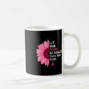 Cancer Awareness Month Flower Pink Ribbon Women Coffee Mug